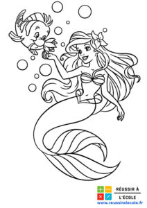 coloriage sirene