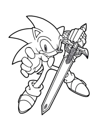 coloriage sonic