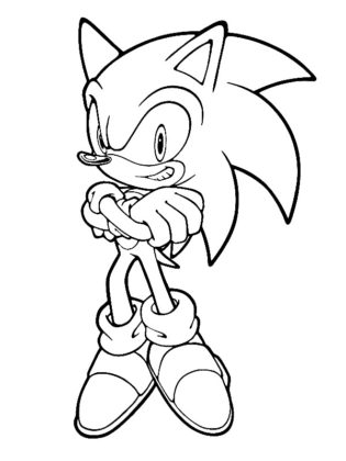 coloriage sonic