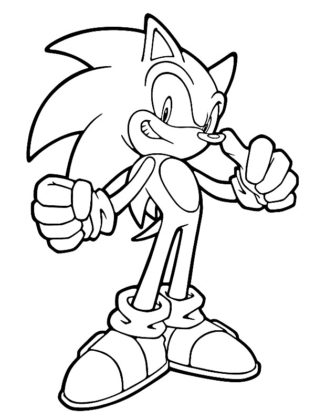 coloriage sonic