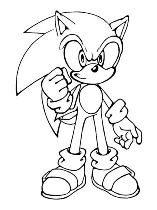 coloriage sonic