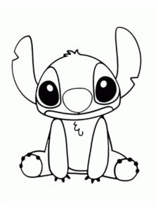 Coloriage de Stitch à imprimer - Coloriages et dictées GRATUITS