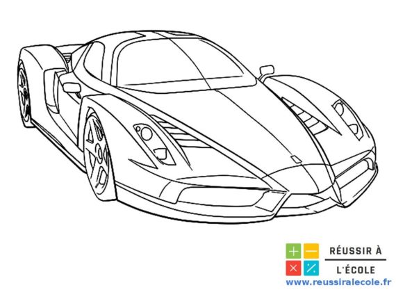 coloriage voiture de course