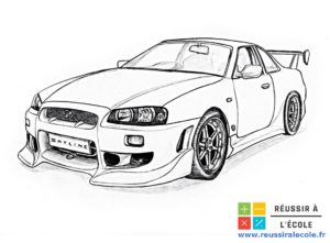 coloriage voiture de rallye