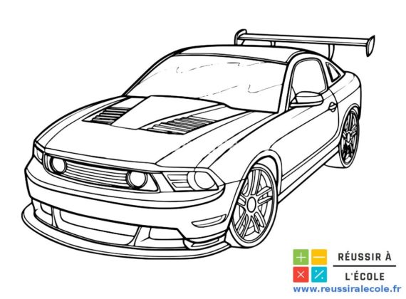 coloriage voiture de sport