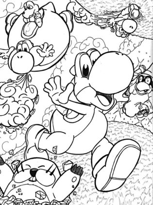 coloriage yoshi