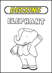 dessin elephant rigolo