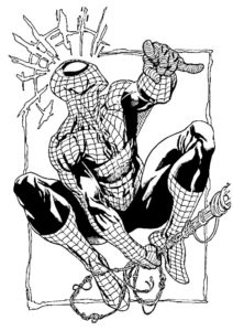 dessin a colorier spiderman