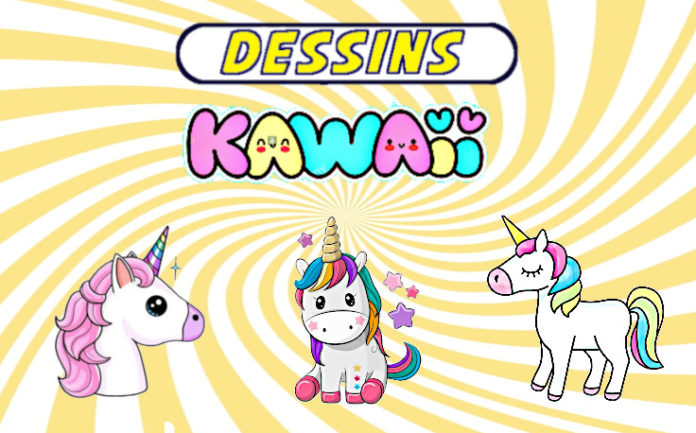 dessin kawaii licorne