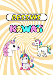 dessin kawaii licorne