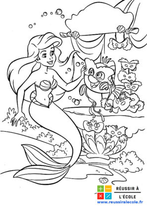 coloriage la petite sirene