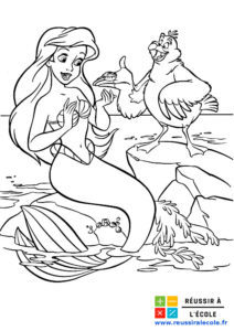 coloriage la petite sirene