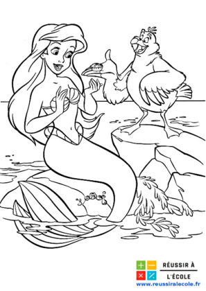 coloriage la petite sirene