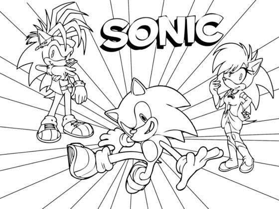 sonic coloriage