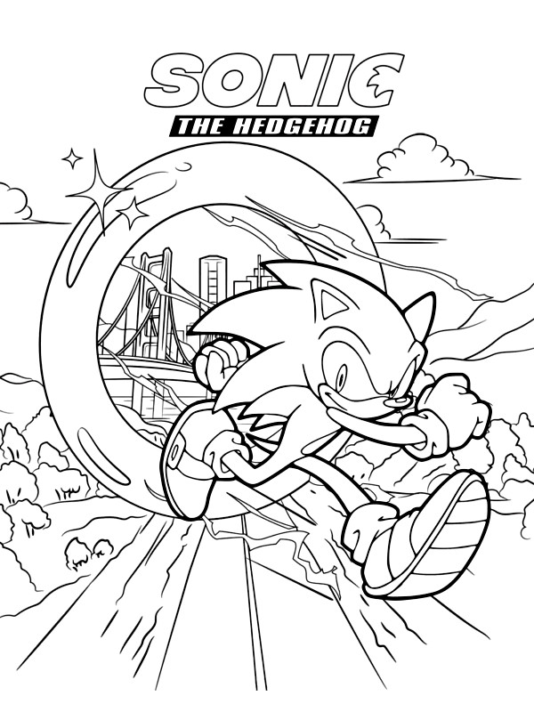 Dessins Gratuits à Colorier - Coloriage Super Sonic à imprimer