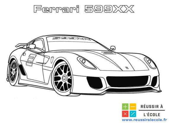 voiture de course coloriage