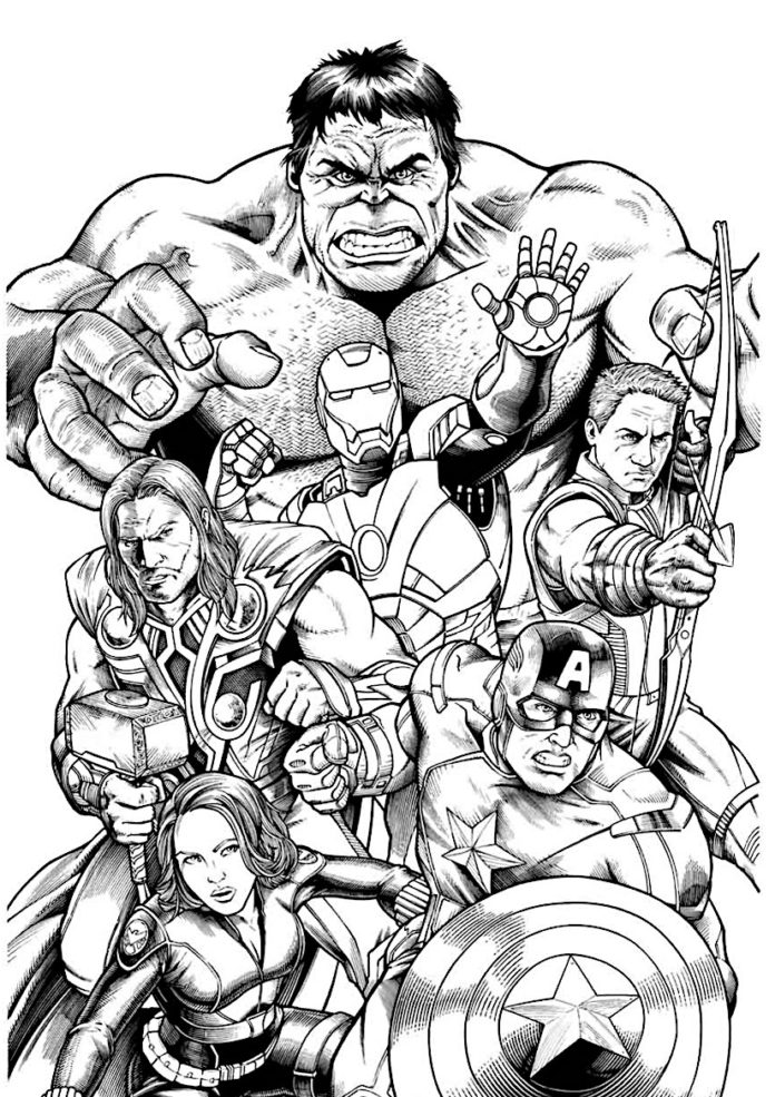Coloriage Super Heros Avengers A Imprimer Coloriage Avengers : 20 superbes dessins à colorier