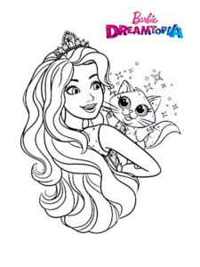 coloriage barbie à imprimer