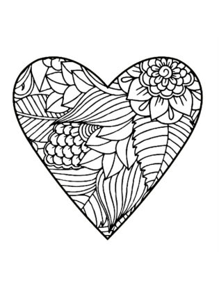 coloriage mandala coeur