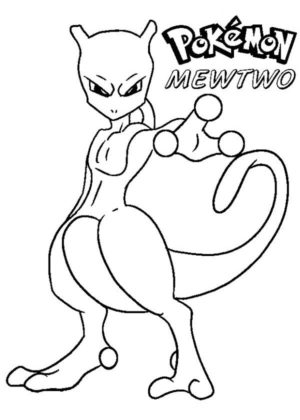 coloriage mewtwo