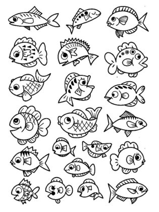 poissons a colorier