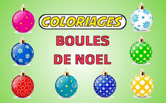 coloriage boule de noel