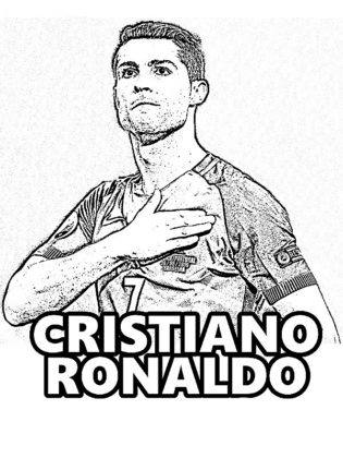 coloriage cristiano ronaldo