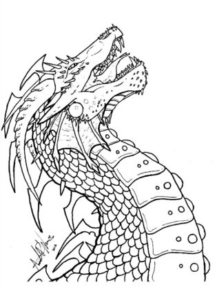 coloriage dragon