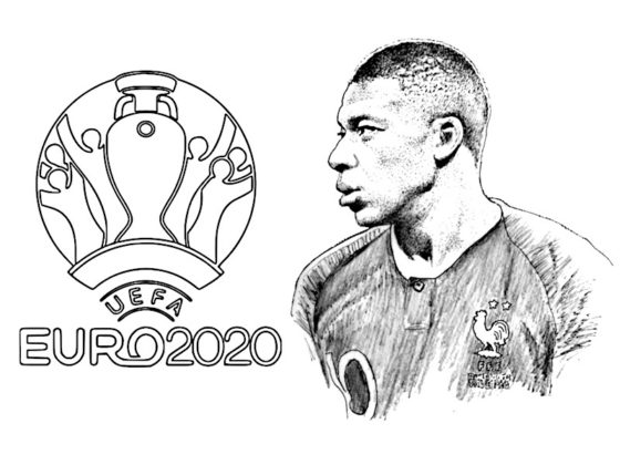 coloriage foot mbappe