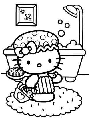 coloriage hello kitty