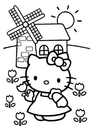 coloriage hello kitty