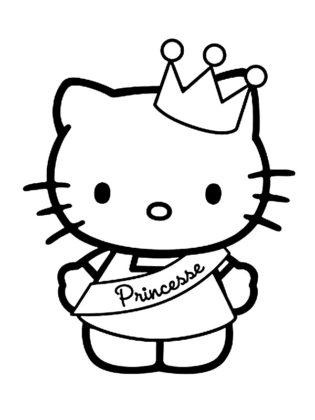 coloriage hello kitty princesse