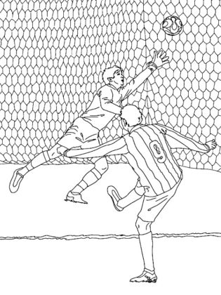 coloriage joueur de foot