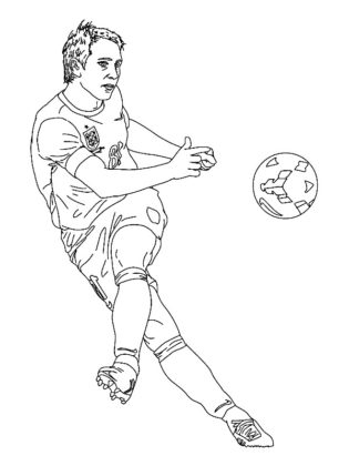 coloriage joueur de foot