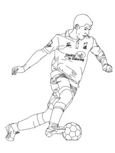 coloriage joueur de foot