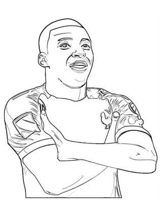 coloriage mbappe