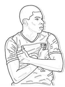 coloriage mbappe