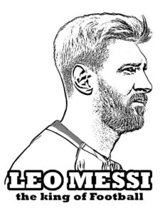 coloriage messi