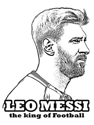 coloriage messi