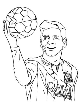 coloriage messi