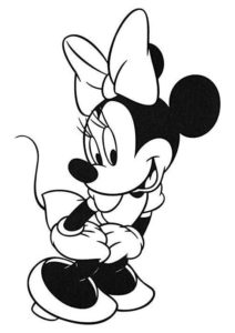 Coloriage Minnie Disney à imprimer avec Tête à modeler