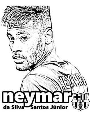 coloriage neymar