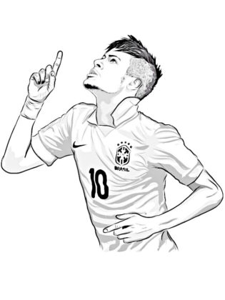 coloriage neymar