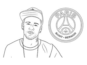 coloriage neymar psg