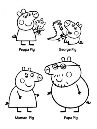 coloriage peppa pig