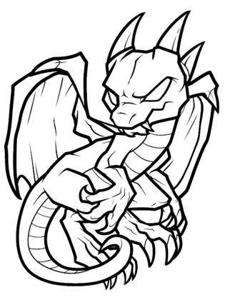 dragon a colorier