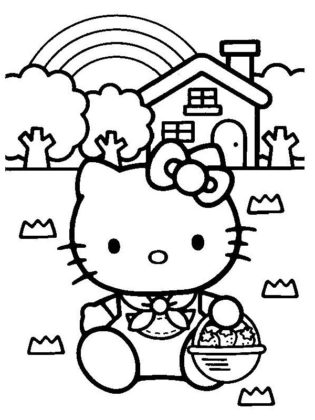 hello kitty à colorier