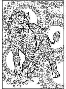 coloriage animaux mandala