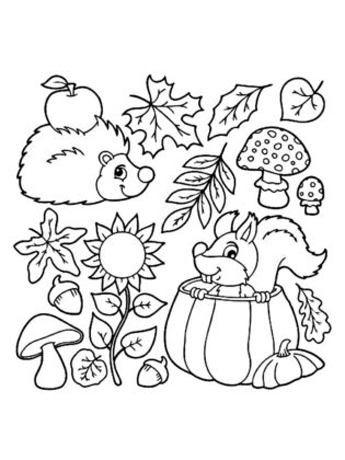 coloriage automne maternelle