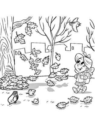 coloriage automne maternelle